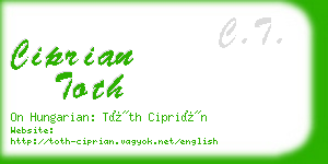 ciprian toth business card